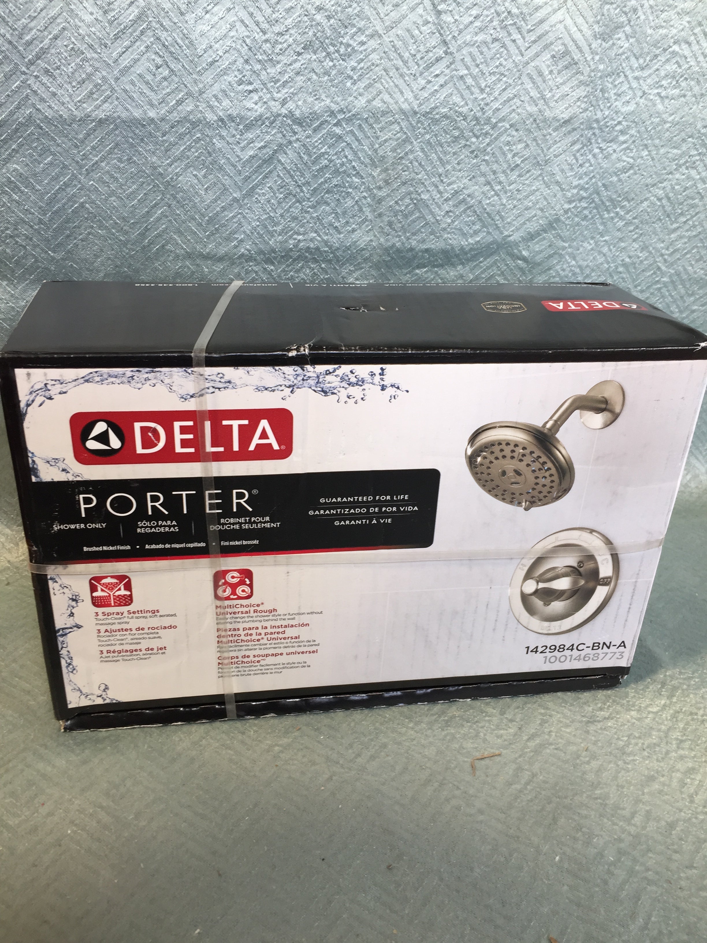 Delta Porter Single-Handle 3-Spray Shower Faucet - Brushed Nickel (7601220583662)